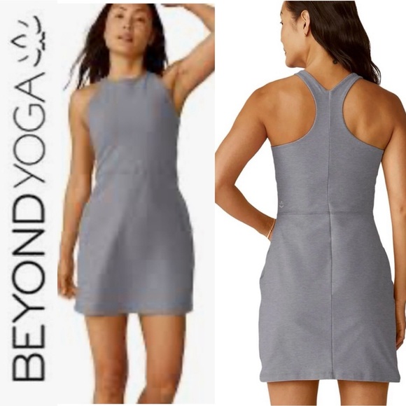 Beyond Yoga Dresses & Skirts - NWT Beyond Yoga Spacedye Refocus Dress in Cloud Grey Heather S